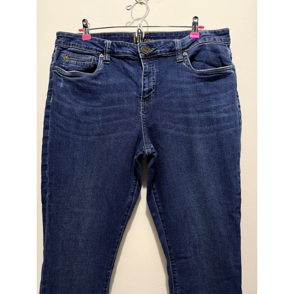 Kut From The Kloth Womens Denim Skinny Jeans With Frayed Hem Size 16 Blue Cotton - Picture 15 of 15
